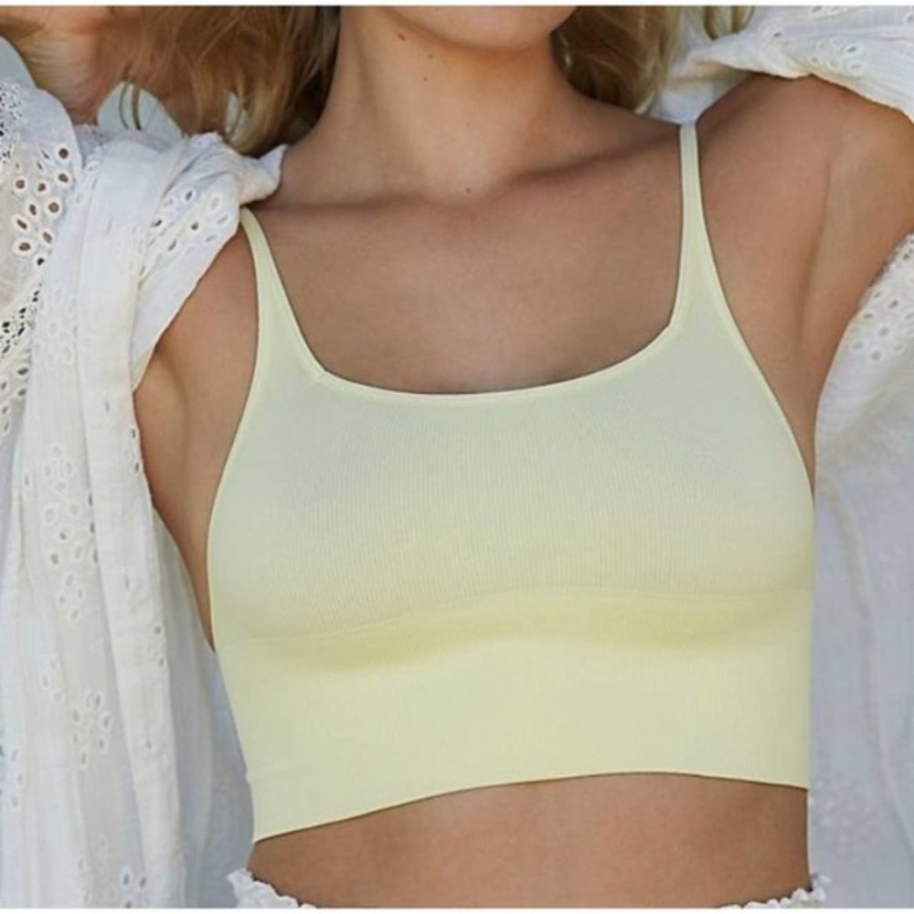 Banana Cream Andi Square Neck Seamless Brami